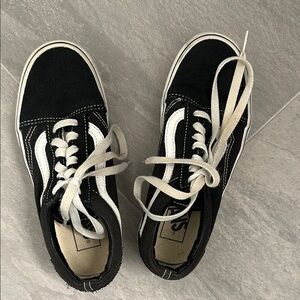 Vans Classic Black and White Lace-Up Shoes
